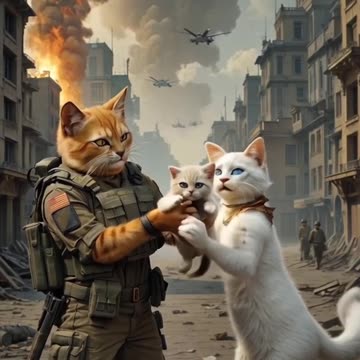 May the world be at peace forever 😻 #cat #ai #animals