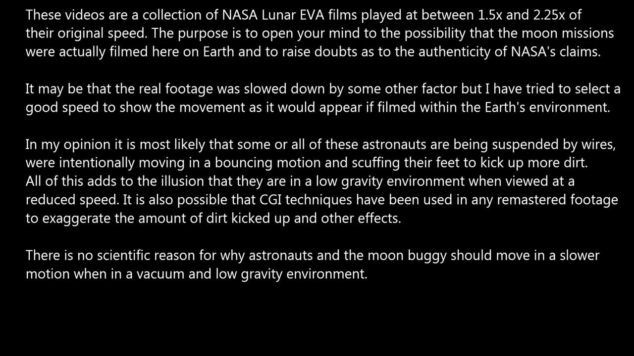 Apollo 12 Lunar EVA Films - Speed Adjusted