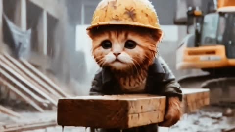 Cat working in heavy rain #cat #rain #catwork #animal