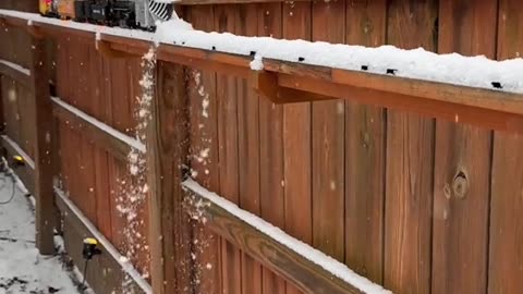 First Test Of The Snow Plow