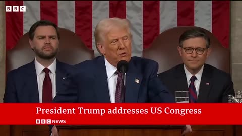 What did Donald Trump say in his address to US congress?