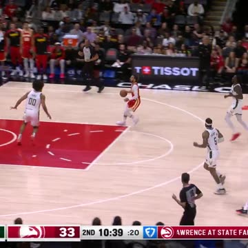 NBA - CAPELA SENDS ONE BACK 🚫🚫 And Trae drops in the and-1 floater on the other end...