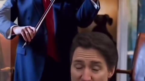 Trump playing the violin 🎻 in the background 😂