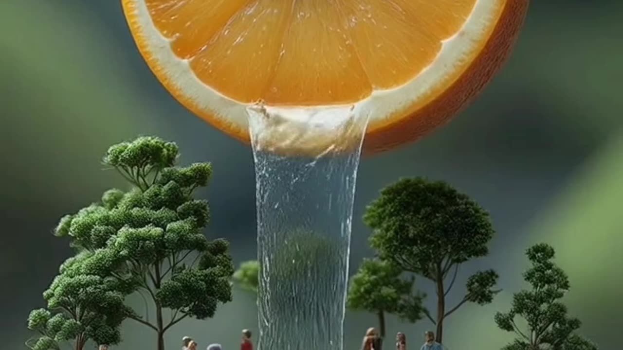 Magical orange scene