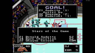 NHL '94 Franchise Mode 1992 Regular Season G51 - Len the Lengend (SJ) at Stantonator (EDM)