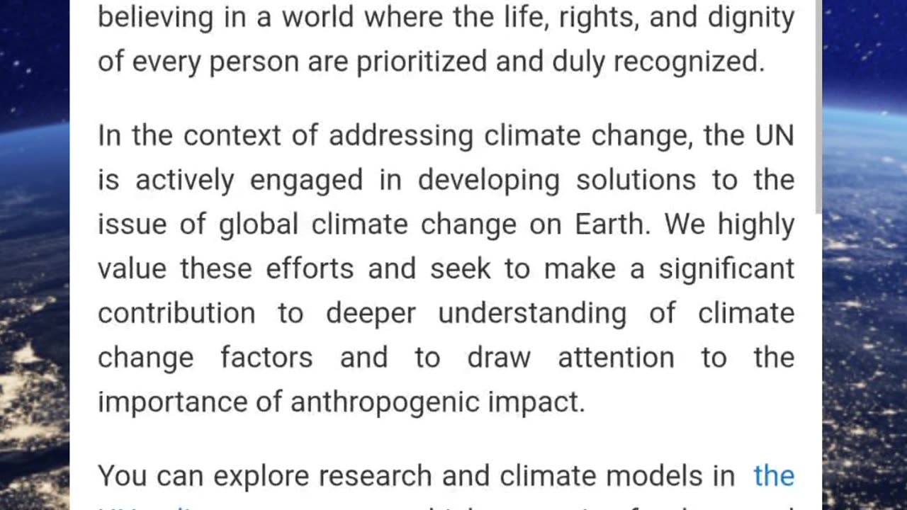 The climate problem must be solved!