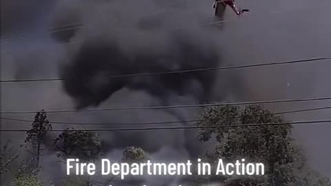 Massive call fire and los angeles fire department Air tankers in action