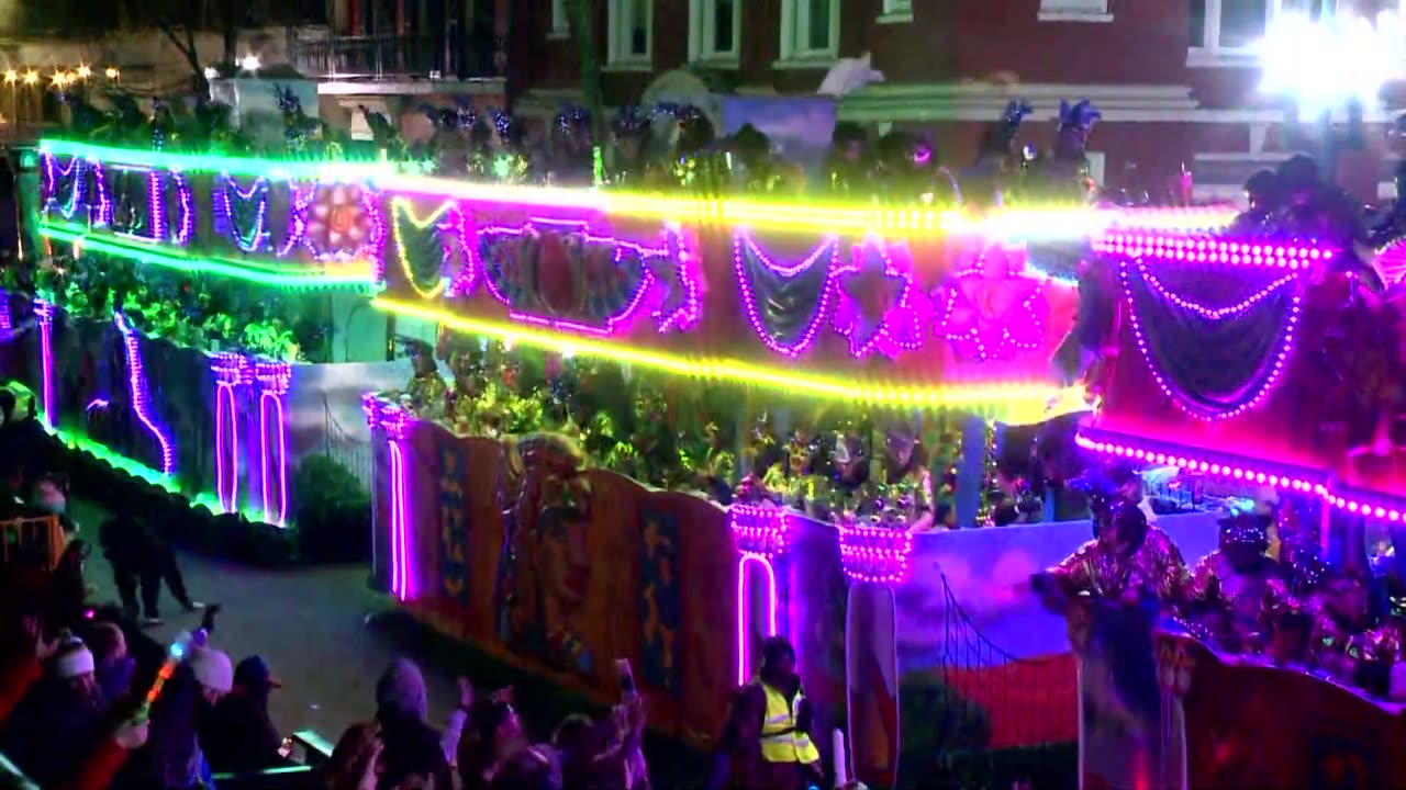 The Queen Tutt float is a signature float in Krewe of Cleopatra.