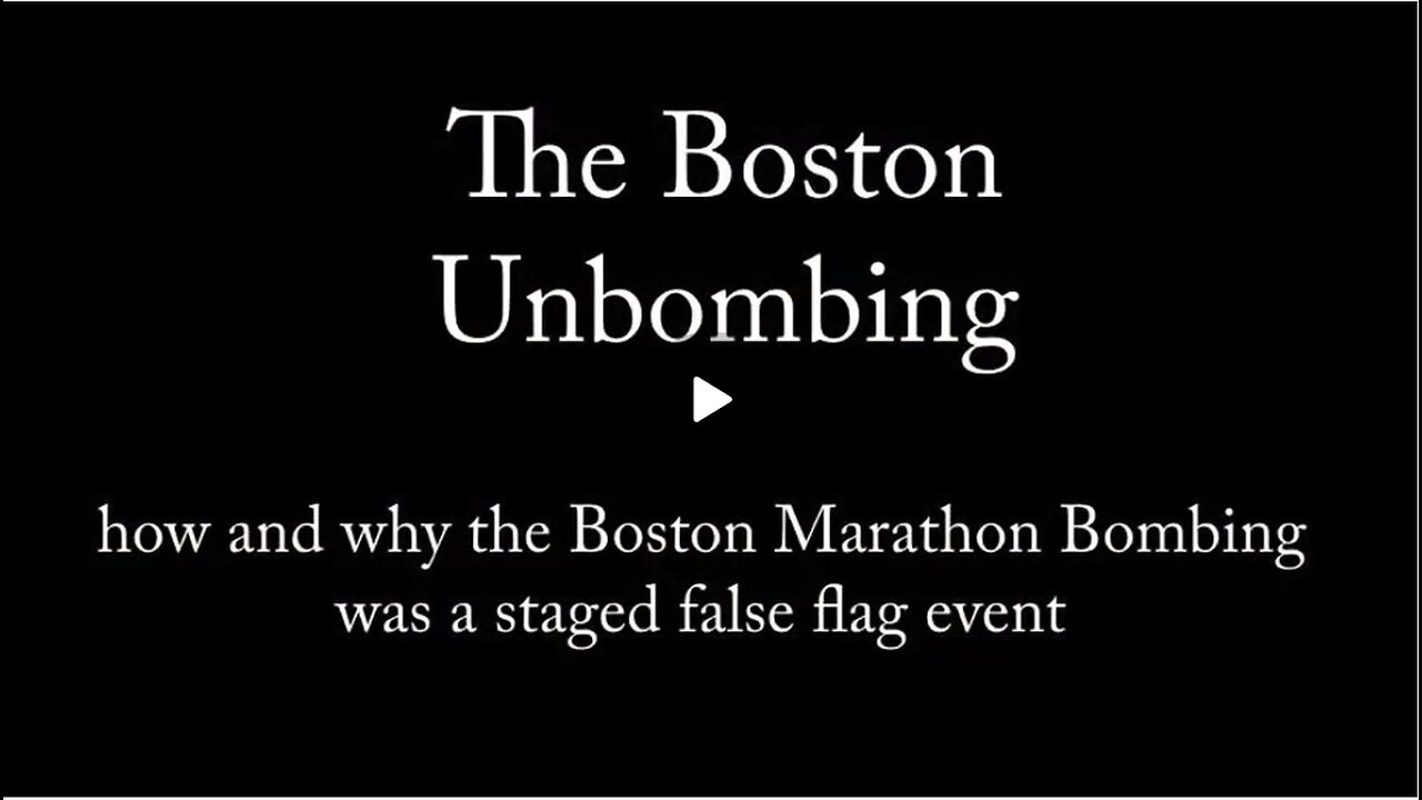 Most Documented False Flag Attack in History. The Boston Unbombing 2016 Simulated Terrorism