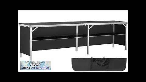 VEVOR Extra Long Folding Portable Bar Table Tradeshow Podium Table Review