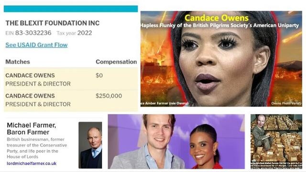 Candace Owens: USAID $500K Funds Reciever & Aristocrat Candace Owens Married Into The House Of Lords