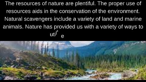 paragraph on nature.