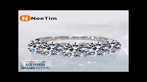 NeeTim 5mm 6.5mm Full Moissanite Ring for Women S925 Sterling Silver Eternity Review