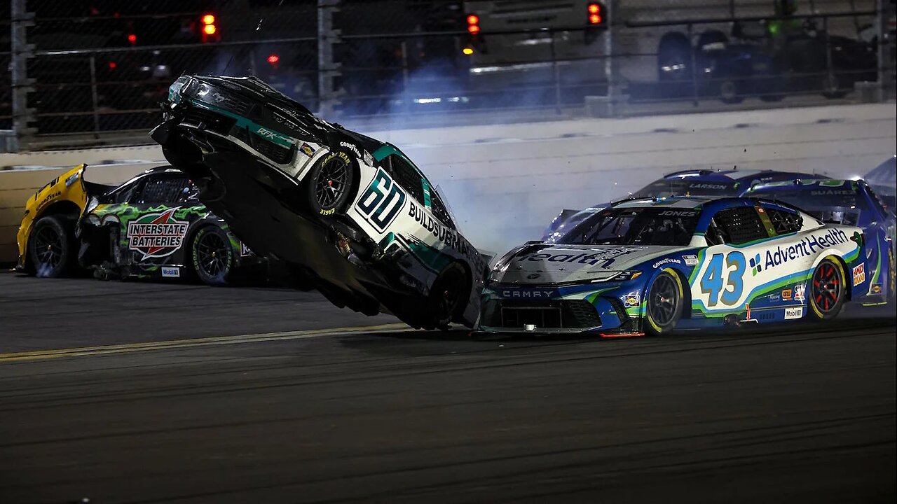 Ryan Preece crashes on home straight in another big Daytona 500 crash 2025/02/16