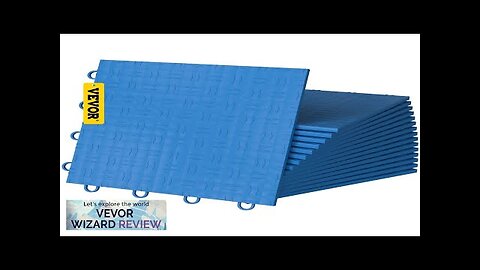 VEVOR Garage Tiles Interlocking 12'' x 12'' 25 pcs Blue Garage Floor Review