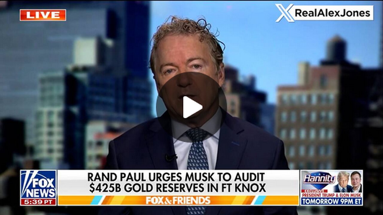 Sen. Rand Paul Has Announced That Elon Musk's DOGE Is Officially Investigating The Nation's Gold Stockpile At Fort Knox & Other Facilities, Sending Shockwaves Through The Already Collapsing Deep State