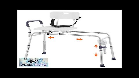 VEVOR Sliding Tub Transfer Bench Shower Chair & Cut-Out Seat Reversible Backrest Review