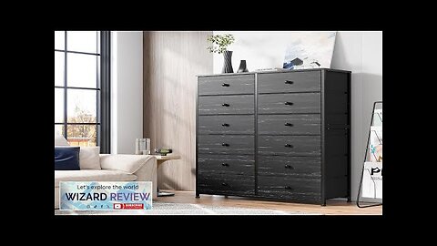 EnHomee Tall Dressers for Bedroom 12 Drawer Black Dresser & Chest Review