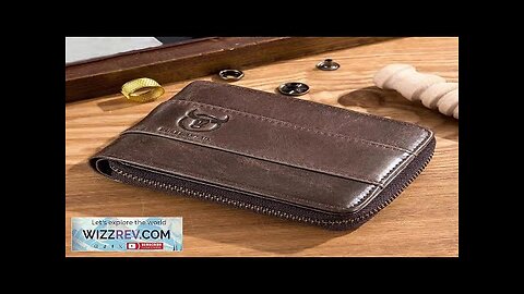 BULLCAPTAIN Genuine Leather Zipper Men Wallets Multi Card Slot ID Card Mini Review