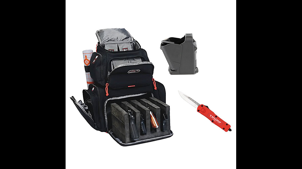 GPS Handgunner Backpack, UpLula Magazine Loader and Cobratech Medium FS-3 Trump 2024 Red