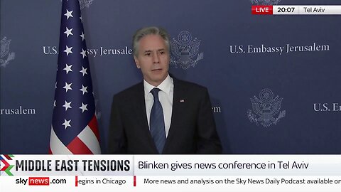 Anthony Blinken in Israel Says the U.S. Is Fully Prepared to Defend the Country
