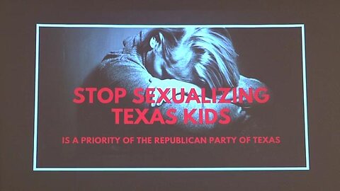 STOP SEXUALIZING TEXAS KIDS - Christin Bentley