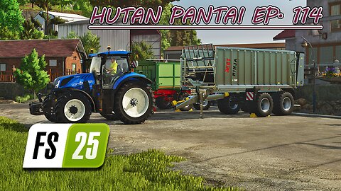 Buying a New Trailer. Wrapping & Transporting Bales. |4k| HUTAN PANTAI EP. 114 | Farming Simulator 25