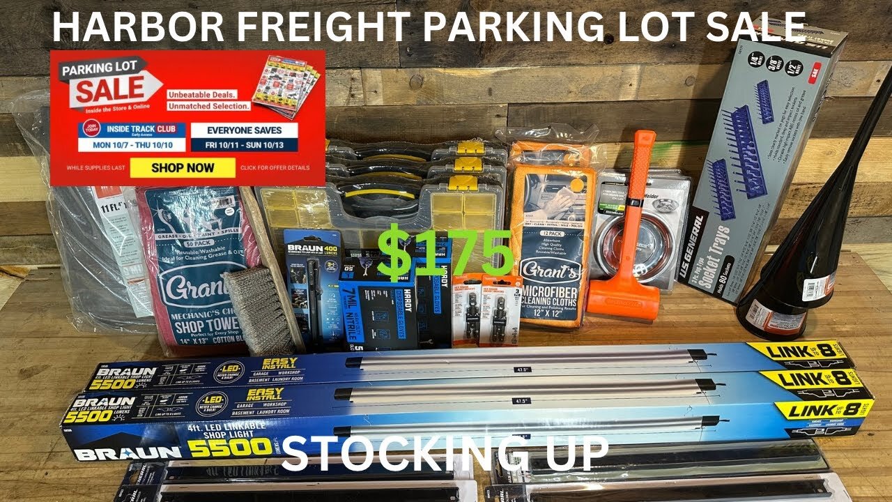 Harbor Freight Parking Lot Sale | October 2024 | What Did I Get? | Tool & Consumables Haul