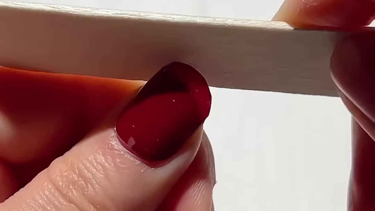 No UV needed gel nail stickers,red nail stickers