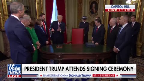 President Trump calls Biden last-minute pardon's 'unfortunate' in signing ceremony