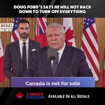 Doug Ford Says That He Will Turn Off Everything!