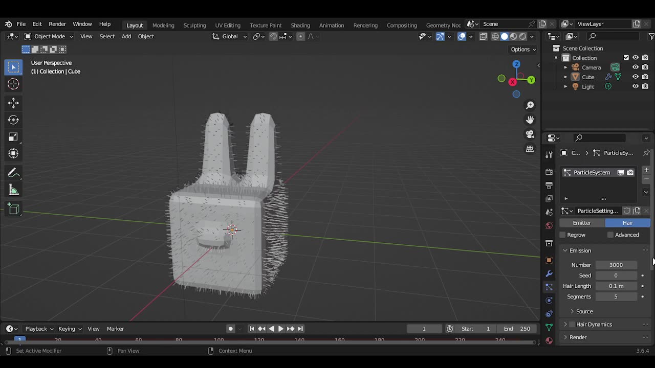 make fur in blender