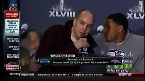 Man Interrupts SuperBowl Post-Game Interview for 9/11 Truth