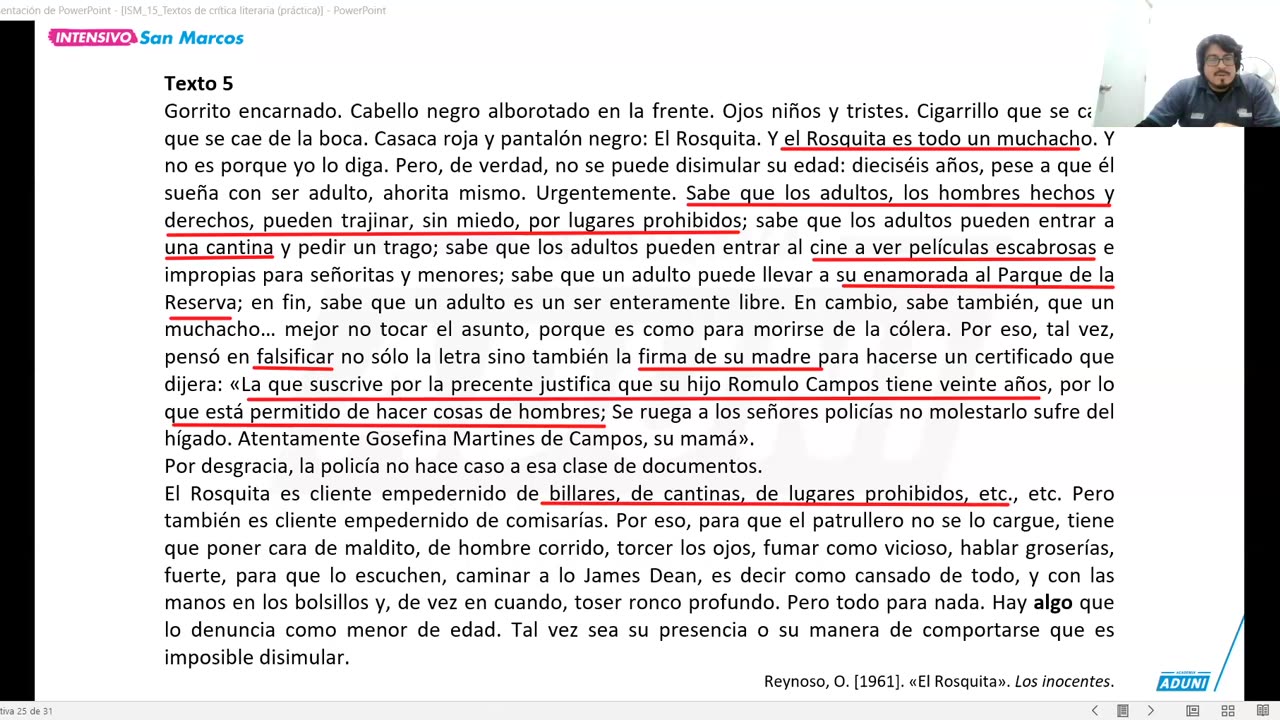 INTENSIVO ADUNI 2024 | Semana 15 | RV | Literatura | Biología