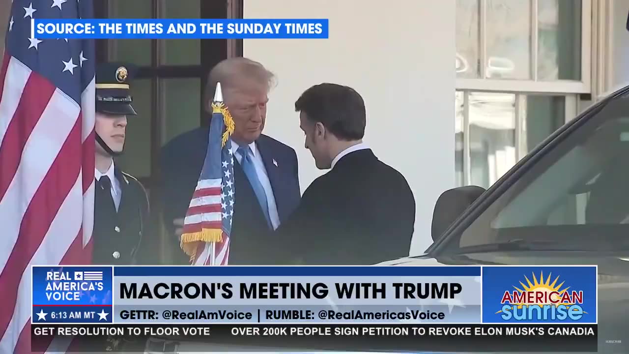 TRUMP'S VISIT WITH MACRON