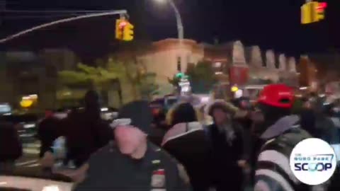 Hamas terrorist attacking Jews in a Jewish neighborhood in Brooklyn, NYC.