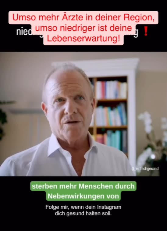 Je mehr Ärzte, desto mehr Tote! [Dr. Spitzbart mit eindrücklichem Augenöffner]