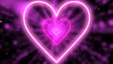 1209. Neon Lights Love💖Neon Heart Tunnel Background Video Loop #valentine