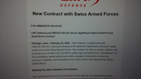 Switzerland's new rifle stgw 25