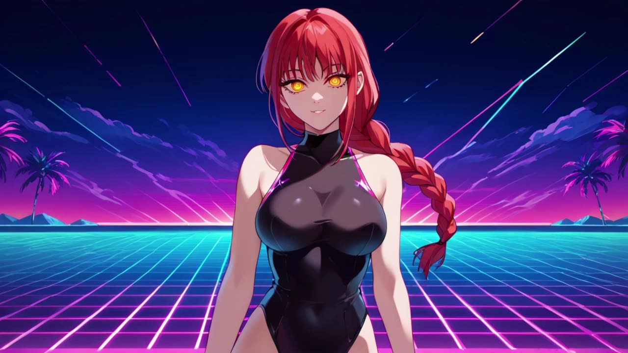 Synthwave Waifu 6