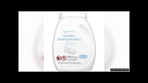 Amazon Basics Laundry Detergent Pacs, Hypoallergenic, Free & Clear, 120 Count Review