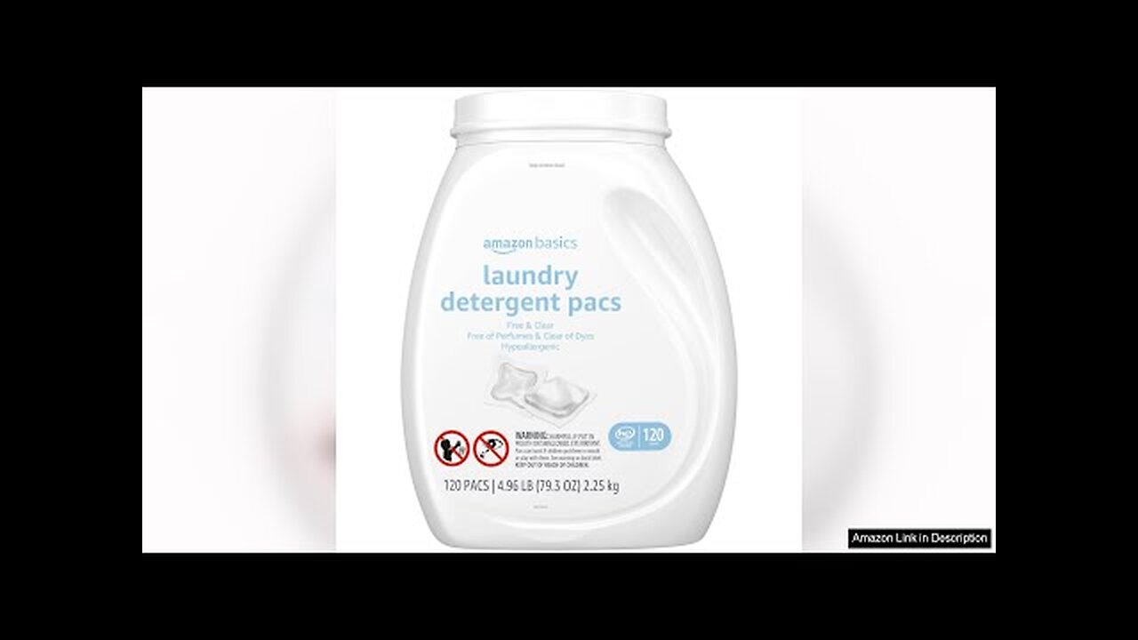 Amazon Basics Laundry Detergent Pacs, Hypoallergenic, Free & Clear, 120 Count Review