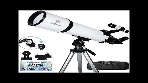 80mm Aperture 600mm Astronomical Telescope with AZ Mount 24X-180X Eyepieces Wireless Review