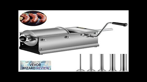 VEVOR Horizontal Sausage Stuffer 3L/ 7Lbs Manual Sausage Maker With 5 Filling Review