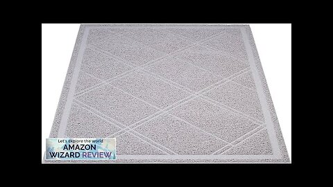 Amazon Basics Less-Mess Cat Litter Box Mat Unscented 24" x 35" Grey Review