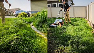 Firefighter DISABLED After Serving In A Hotshot Crew Gets A FREE Lawn Cleanup