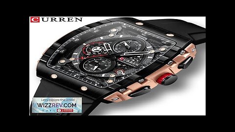 CURREN Top Brand Men's Watches Luxury Square Quartz Wristwatch Waterproof Luminous Review