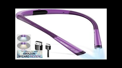 Glocusent Book Light 3-Color & 6-Brightness Reading Light Bendable Neck Light Long Review