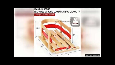 Goplus Wooden Sled Snow Wood Sled Pull Steering Slider with Solid Wood Review