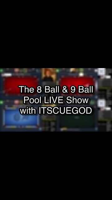 The 8 Ball & 9 Ball Pool LIVE Show with ITSCUEGOD